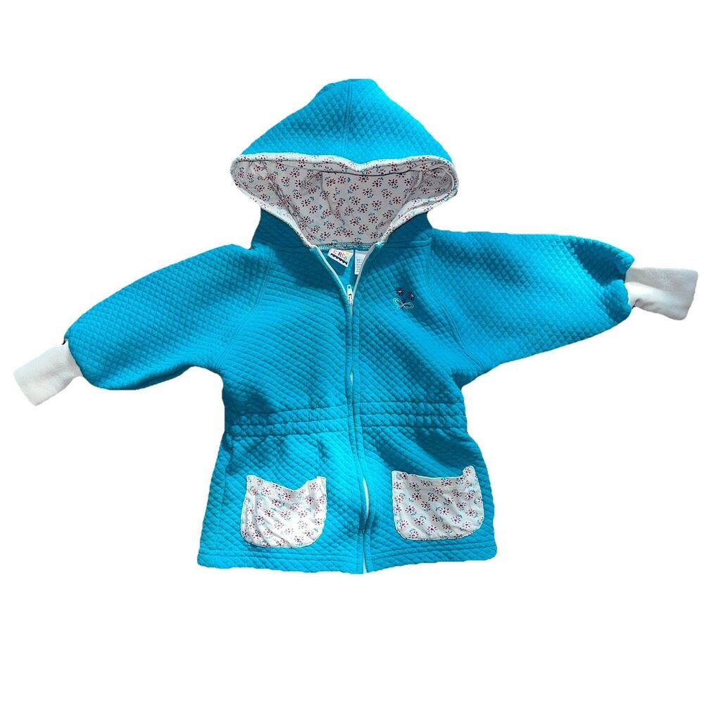 Circo Girls Blue Green Quilted Embroidered Cute Long Sleeves 18M